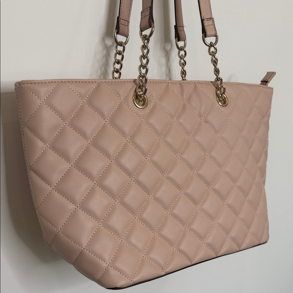 Quilted Tote Bag in Blush - Picture 2 of 9